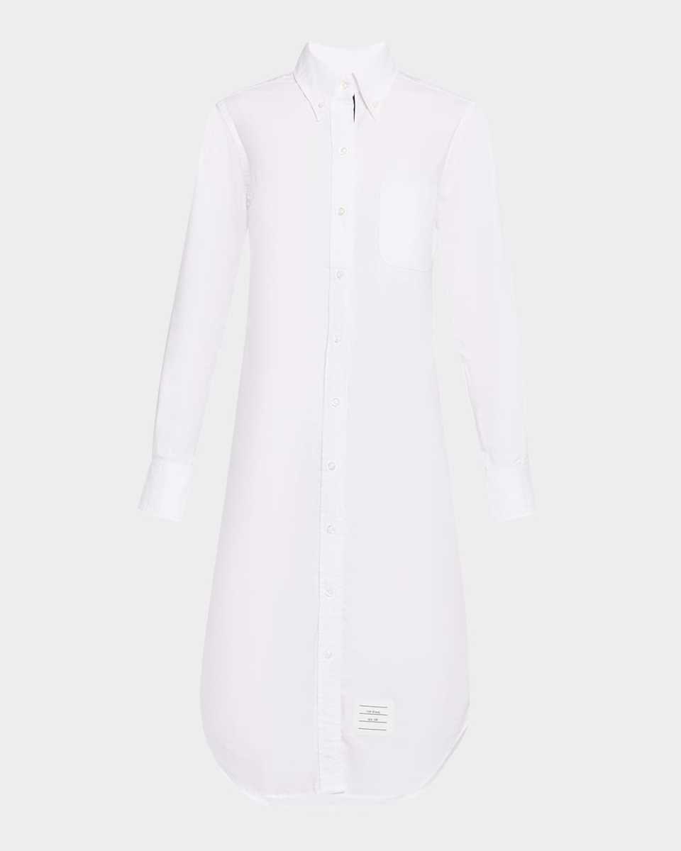 Grosgrain Placket Oxford Shirtdress